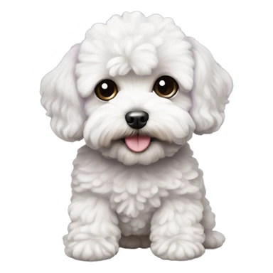 light purple maltipoo sticker