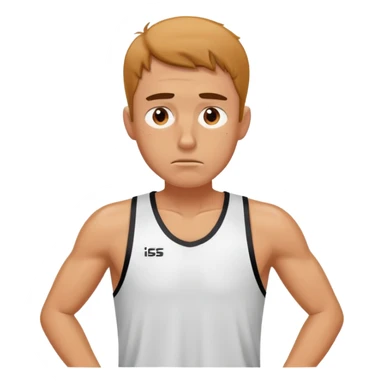 tired man after sport sticker