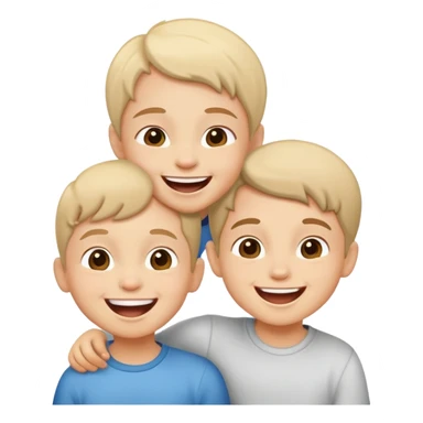 two children laughing together, happy and friendly sticker