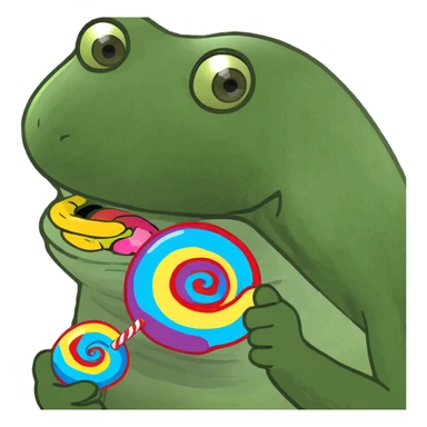 Swirly rainbow hard candy  sticker