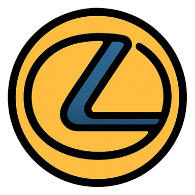 Lexus logo, clean and recognizable, modern icon style sticker