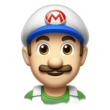super mario with blue eyes sticker
