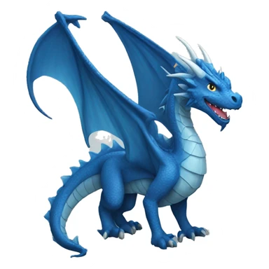 Generate a blue dragon sticker
