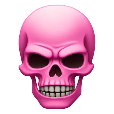 Angry pink skeleton sticker