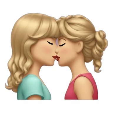 taylor swift and girl kissing, LGBTQ+ sticker
