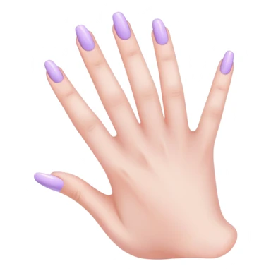 lilac pastel manicure on five fingers sticker