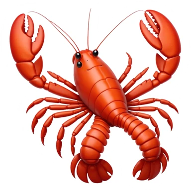 White white lobster  sticker