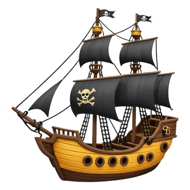 simple small Pirate Ship Ride sticker