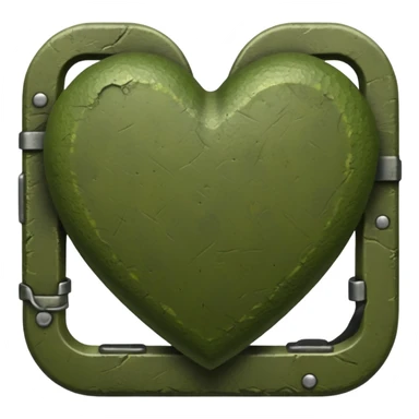 heart that is army green sticker