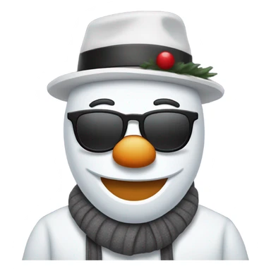 A snowman that’s a gangster rapper. sticker