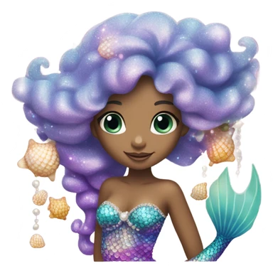 Glitter mermaid sticker