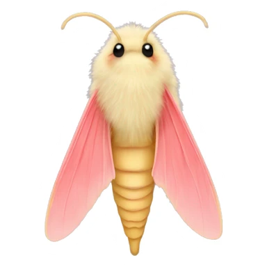 fluffy rosy maple moth sticker