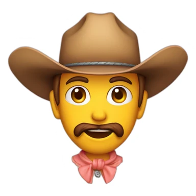 cowboy peach sticker