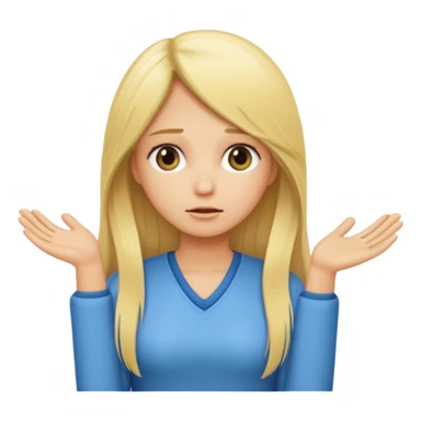 blonde cartoon girl long hair asking for a timeout sticker