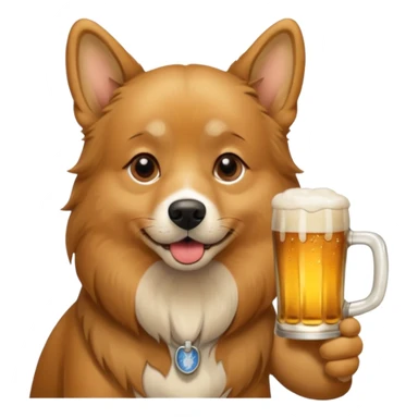 Ein Hund der talahon ist und Bier trinkt sticker
