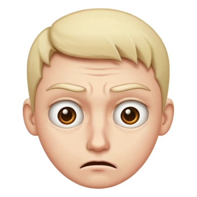 Disgusted face with furrowed brows sticker