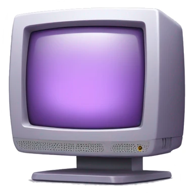 Realistic Light purple modern compute monitor sticker