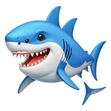 Tiburón con tenis azules sticker