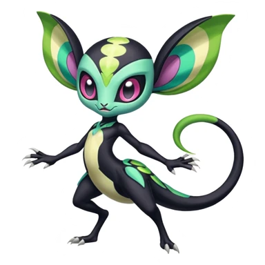Colorful Exotic Meloetta-Virizion-Venom-Stitch-Fakémon-creature-hybrid sticker
