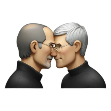 Steve Jobs kissing Tim Cook sticker