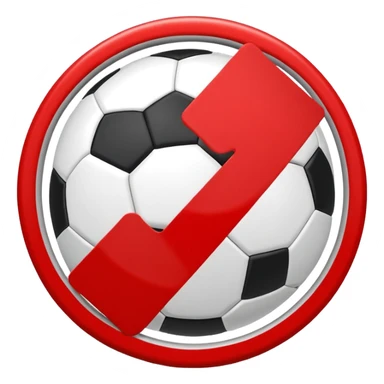 traffic sign style emoji, no playing football allowed sticker