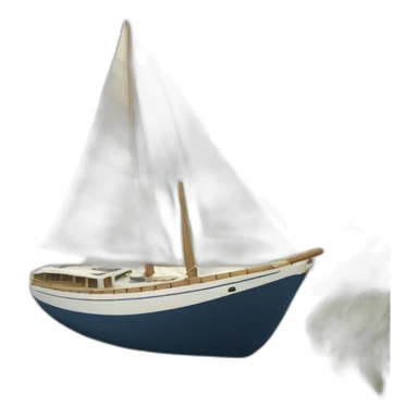 Big sailboat on the sea in front of a natural beach sticker