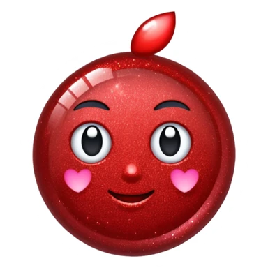 glitter red member sticker