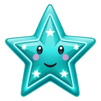 Teal star with You Rock wording sticker