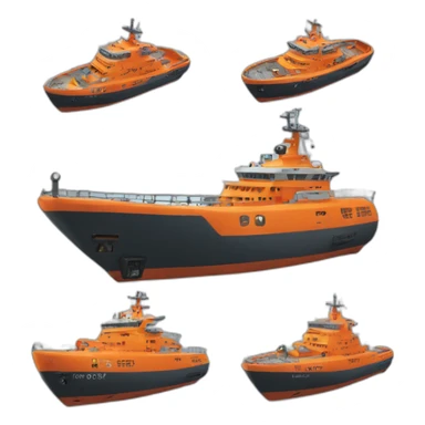 orange rescue ship sticker