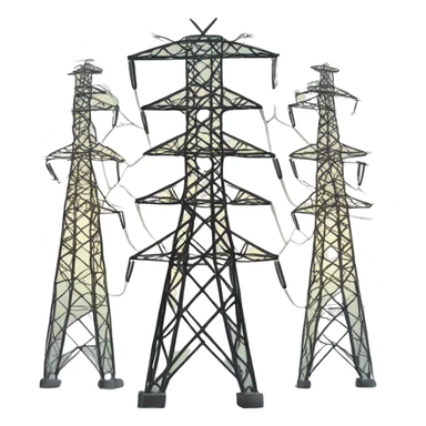 electricity pylon small sticker