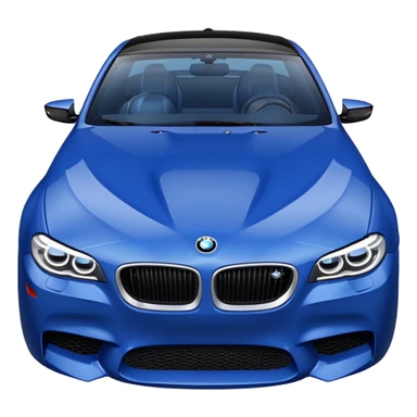 Dark blue Bmw M5, Emoji style sticker