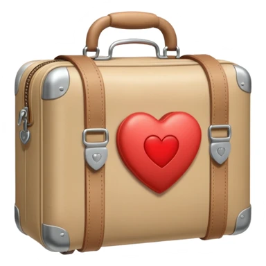 an medical bag in beige with a little heart sticker