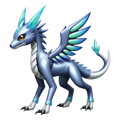 Meloetta-Sergal-Dialga-Palkia-hybrid-fusion-Fakémon-creature, full body sticker