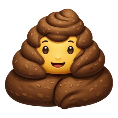 A poo realistic sticker