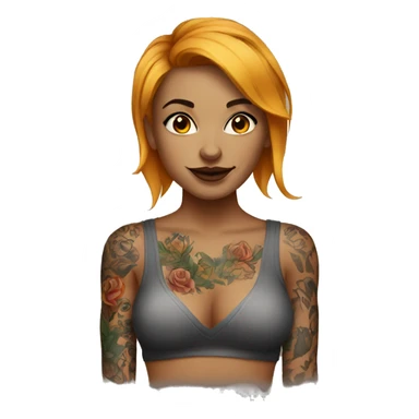 tattooed woman very attractive sticker