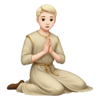 Submissive man on knees wearing female clothes sticker