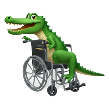 alligator in wheelchair sticker