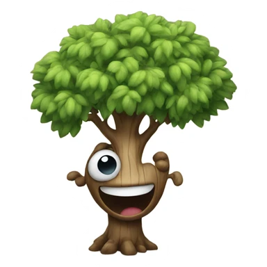 Tree with a smile sticker
