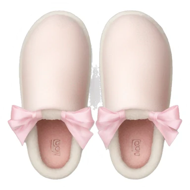 White Ugg slippers light pink bows  sticker