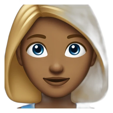 Ado de 14 ans avec tâche de rousseur et cheveux marron et yeux bleu sticker