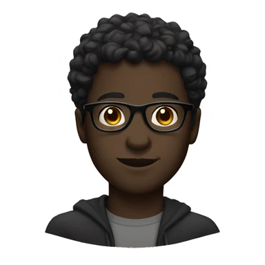 Dark skinned young man with glasses sticker