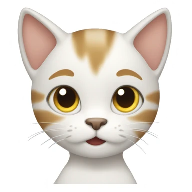 cat boy saying "hi" sticker