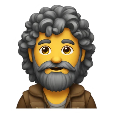 barbu chevelu sticker