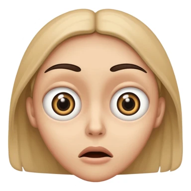 Wide eyes / Shadow to represent fear sticker