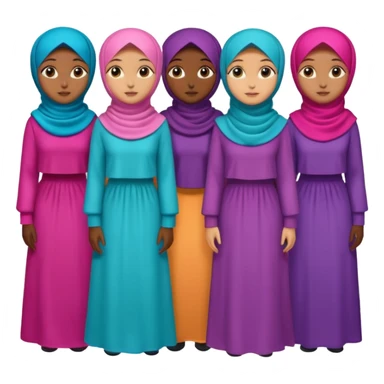 Hijabi girls with no face sticker