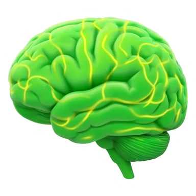 cerebro verde sticker