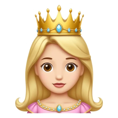 Um emoji de coelha parda, com coroa de princesa sticker