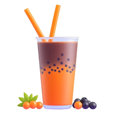 bubble tea with boba pearls sticker
