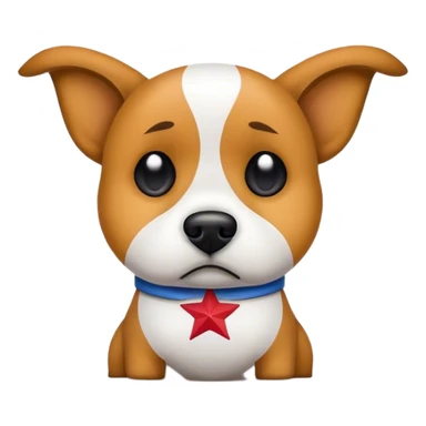 Sad dog with the logo of the state of Texas sticker