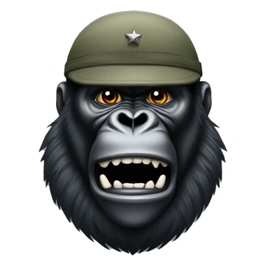 a military gorilla sticker